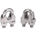 10 pcs pince de c�ble m�tallique serre cable acier inox serre - c�bles �trier m4?argent?2. 3cm