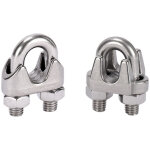 10 pcs pince de c�ble m�tallique serre cable acier inox serre - c�bles �trier m4?argent?2. 3cm