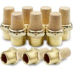 10 pcs sl - 02 silencieux pneumatique, filetage m�le 1 / 4 , silencieux d'�chappement en laiton fritt� ...