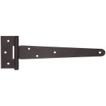 10 pentures anglaises l�g�res acier brut 248x40x90mm noir alberts