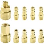 10 pi�ces 1 / 4  bsp coupleur pneumatique d'air kit, raccord rapide pneumatique europ�en, compresseur ...