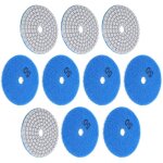 10 pi�ces 3 pouces disques de pon�age tampons polissage diamant pour marbre pierres de b�ton 50 maille ...