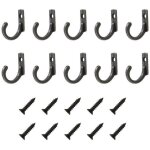 10 pi�ces crochet mural a visser crochet porte manteau r�tro crochet de manteau m�tal crochet patere ...