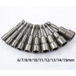 10 pi�ces douille magn�tique visseuse: embout aimant� pour visseuse � choc 6 - 15mm adaptateur embouts ...