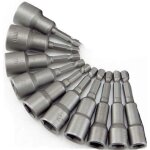 10 pi�ces douille magn�tique visseuse: embout aimant� pour visseuse � choc 6 - 19mm 1, 4  adaptateur ...