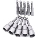 10 pi�ces douille visseuse 6 - 19mm - adaptateur embout, hexagonal pour tournevis � �crou de pour perceuse ...