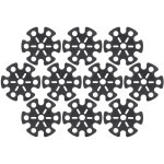 10 pi�ces embouts 85mm pour b�tons de randonn�e, plateau boue neige noir, accessoires alpenstock