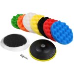10 pi�ces �ponge polissage polissage cirage tampon kit pour voiture polisseuse tampon avec perceuse adaptateur ...
