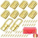 10 pi�ces fermeture de malle m�tal avec vis moraillon serrure de valise en m�tal fermeture fermoir toggle ...