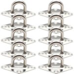 10 pi�ces fixation anneau d'arrimage, pontet inox oeil plaques, crochet d'arrimage remorque plaque oeillet ...