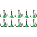 10 pi�ces hame�ons � ancrage triple pour p�che sur glace - r�sistants � la corrosion, app�t perceuse ...