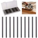 10 pices lame rabot electrique, lame rabot 82mm, compatibles avec makita, bosch, hitachi, black & decker, ...