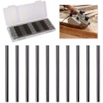 10 pi�ces lame rabot electrique, lame rabot 82mm, compatibles avec makita, bosch, hitachi, black & decker, ...