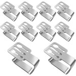 10 pi�ces pinces � nappe, pinces � nappe d'ext�rieur en acier inoxydable, pinces de table de cuisine, ...