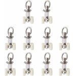 10 pi�ces rouleaux de rail planeur de voie de rideau plastique twin � roulettes en alliage d'aluminium ...