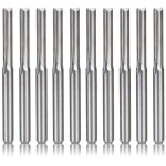 10 pi�ces s�ries 2 fl�te cnc fraises 3. 175mm fente droite fraise en acier au tungst�ne pour bois plastique ...