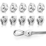 10 pi�ces m3 simplex clips serre - c�bles en acier inoxydable 304 pinces pour filin pour cordes � linge ...