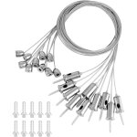 10 pi�ces de suspension de c�ble d'installation, 1, 5 mm x 1 m, goujons de plafond en acier inoxydable, ...