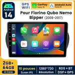 10 pouces carplay autoradio pour fiat fiorino qubo nemo bipper android 2 + 64gb junsun