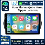 10 pouces carplay autoradio pour fiat fiorino qubo nemo bipper android 6 + 128gb junsun
