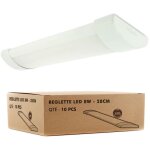 Arum lighting - 10 reglettes led extra plate line 8w eq 80w ip40 750lm 28cm température de couleur: blanc ... Arum lighting - 10 reglettes led extra plate line 8w eq 80w ip40 750lm 28cm température de couleur: blanc ...