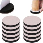 10 rehausseurs autocollants feutre ? ronds �6, 5 cm ? table, chaise, canap�, lit, armoire