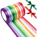 10 rouleaux ruban satin ruban cadeau, ruban cadeau de nol convient pour l'artisanat de dcoration de ...