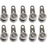 [jamais utilis�] lot de 10 roulettes pour baie vitr�e ou porte coulissante ? m�tal et plastique ? 4, ...