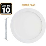Europalamp - 10 spot encastrable led 15w rond extra - plat blanc neutre 4500k