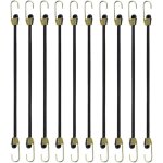 10 tendeurs �lastiques mini de 25 cm en polypropyl�ne robuste, pour b�che, tente, jardin et bagages