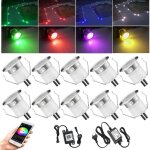 10 wifi rgb spot encastrable exterieur dimmable 1, 2w fonctionne avec alexa, google home, dc12v 45mm ...