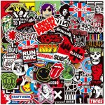 100 autocollants de groupes de rock ? autocollants en vinyle r�sistants et imperm�ables repr�sentant ...