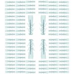 100x cheville  expansion classique universelle pour matriaux solides en nylon pa6 sans collerette mur ...