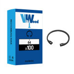 100 circlips int�rieurs � 64mm acier brut - viswood
