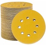 100 disques pon�age 125mm 8 trous - grain 150 - papier abrasif qualit� - lot �conomique