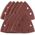 100x papier de verre - abrasif ponceuse vibrante - feuilles abrasives collantes crochet scratch - grain ...