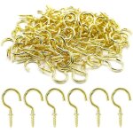 100 pcs de crochets � tasse en laiton de 1, crochets � tasse en m�tal, crochets � vis, crochets � vis ...