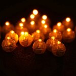 Trimec - 100 pcs / lot ronde led boule lampes papier lanterne ballon fte de mariage fte d'anniversaire ...