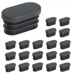 100 pi�ces 15x30mm embouts en plastique, pour tubes pieds de meubles embouts ovales, pour pieds de chaise ...