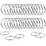 100 pi�ces anneau cl�, anneau porte cl�s porte - cl�s petits, nickel ronds porte clef, m�tal alliage ...