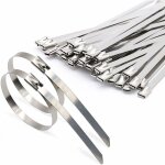 Macaron - 100 pièces attaches de câble robustes, collier de serrage inox en acier inoxydable serre - ... Macaron - 100 pièces attaches de câble robustes, collier de serrage inox en acier inoxydable serre - ...