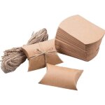 100 pi�ces bo�tes cadeaux 96. 5cm bo�te � bonbons en papier kraft, bo�te en papier kraft vintage avec ...