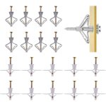 100 pieces cheville brique creuse cheville parpaing creux forme d'avion, forme papillon, avec vis, pour ...
