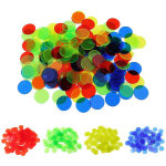100 pi�ces de jetons de compte en plastique transparent, 19mm, 4 couleurs, pour jeux de poker et math�matiques ...