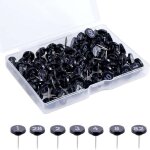 100 pi�ces num�rot�es punaises, plastique en punaises noires avec num�ro blanc de 1 � 100 pour cartes ...