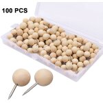 100 pièces punaises en bois punaises en bois à tête ronde punaises en bois avec pointe d'aiguille en ... 100 pièces punaises en bois punaises en bois à tête ronde punaises en bois avec pointe d'aiguille en ...