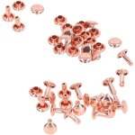 100 pi�ces de rivets double face 7x8mm en fer pour cuir, diy rivets ronds pour v�tements, sacs, chaussures, ...