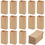 100 sac en papier kraft, 9 5. 5 18 cm sac craft marron cadeau sachets  bonbons sac petit cadeau pochette ...