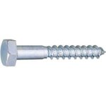 100 vis � bois 10 x 50mm t�te hexagonale zingu� viswood