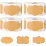 1000 pi�ces �tiquettes confiture, 3 styles autocollants de pot autocollant d'�tiquette de fruits inscriptible ...
